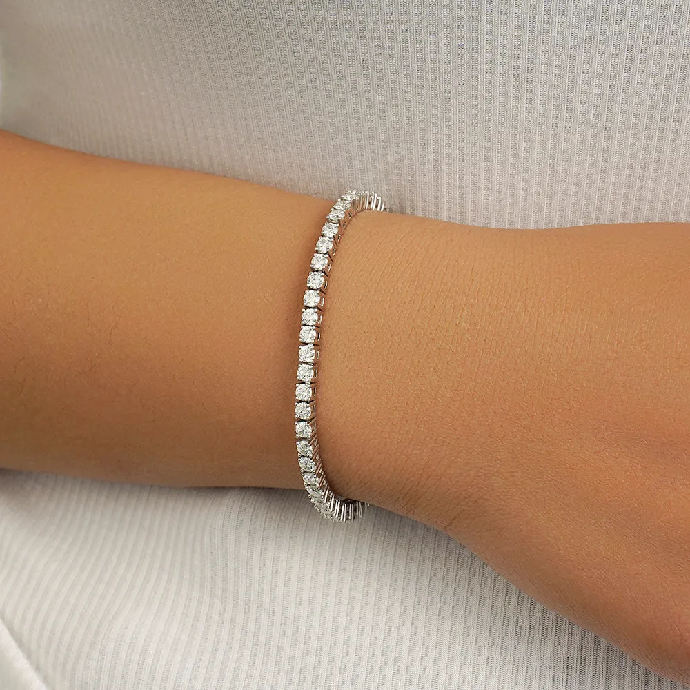 3.5 CT. Classic Round Shaped Moissanite Tennis Bracelet sold by MSBLUE Jewelry product image thumbnail 4