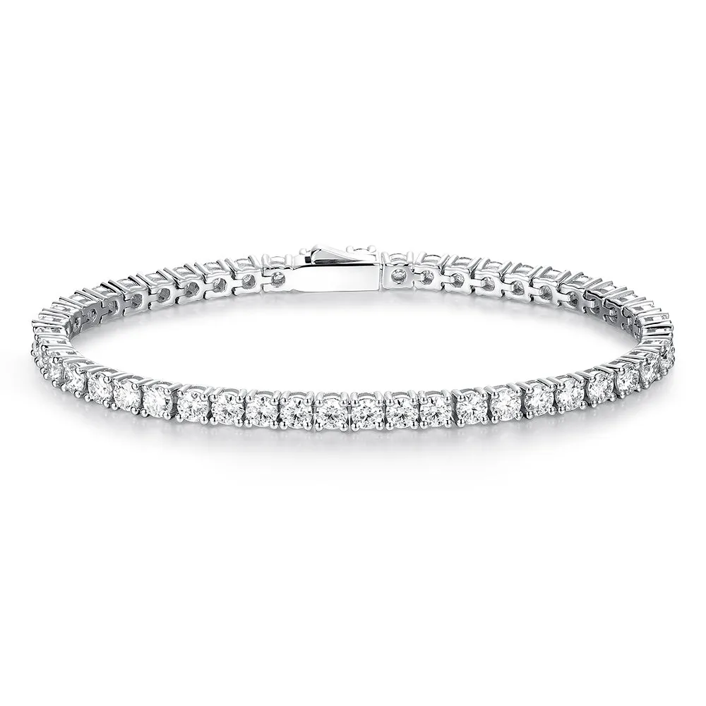 3.5 CT. Classic Round Shaped Moissanite Tennis Bracelet sold by MSBLUE Jewelry