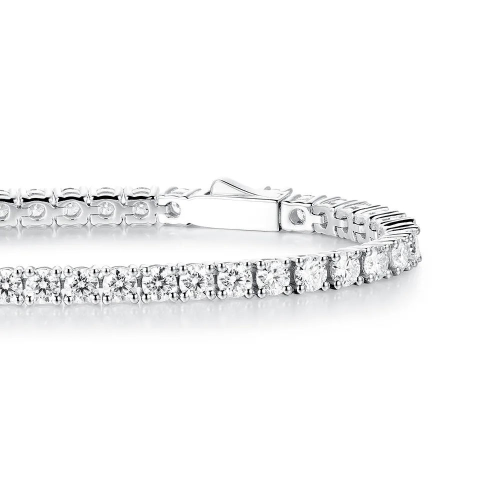 3.5 CT. Classic Round Shaped Moissanite Tennis Bracelet sold by MSBLUE Jewelry product image thumbnail 2