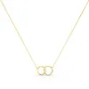 Simple Interlocking Circles Necklace sold by MSBLUE Jewelry