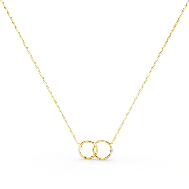Simple Interlocking Circles Necklace sold by MSBLUE Jewelry