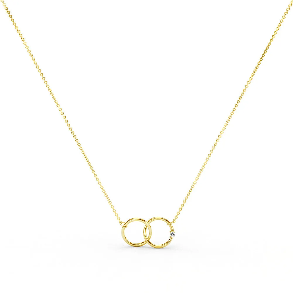 Simple Interlocking Circles Necklace sold by MSBLUE Jewelry