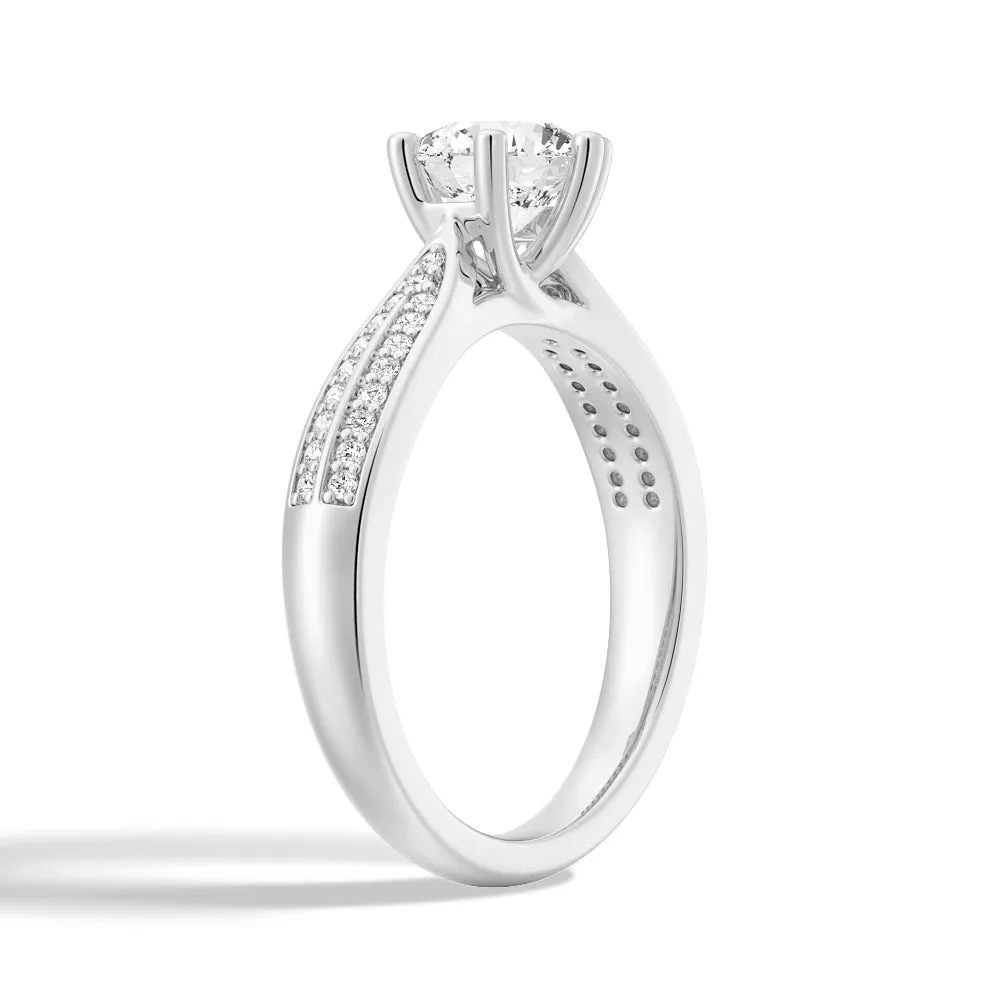 1 CT. Six-Prong Round Moissanite Engagement Ring sold by MSBLUE Jewelry product image thumbnail 2