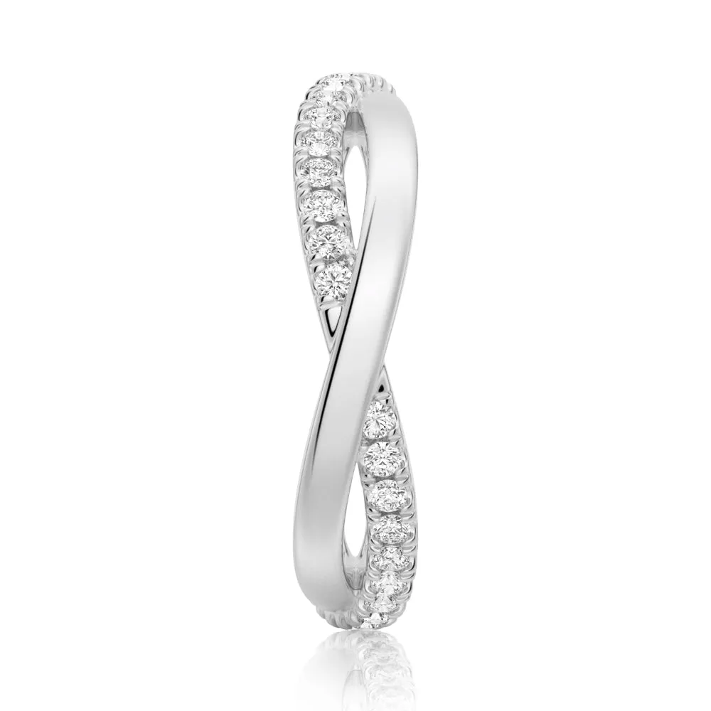Classic Infinity Moissanite Eternity Wedding Band sold by MSBLUE Jewelry product image thumbnail 3