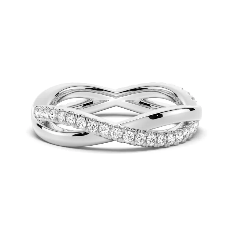 Classic Infinity Moissanite Eternity Wedding Band sold by MSBLUE Jewelry