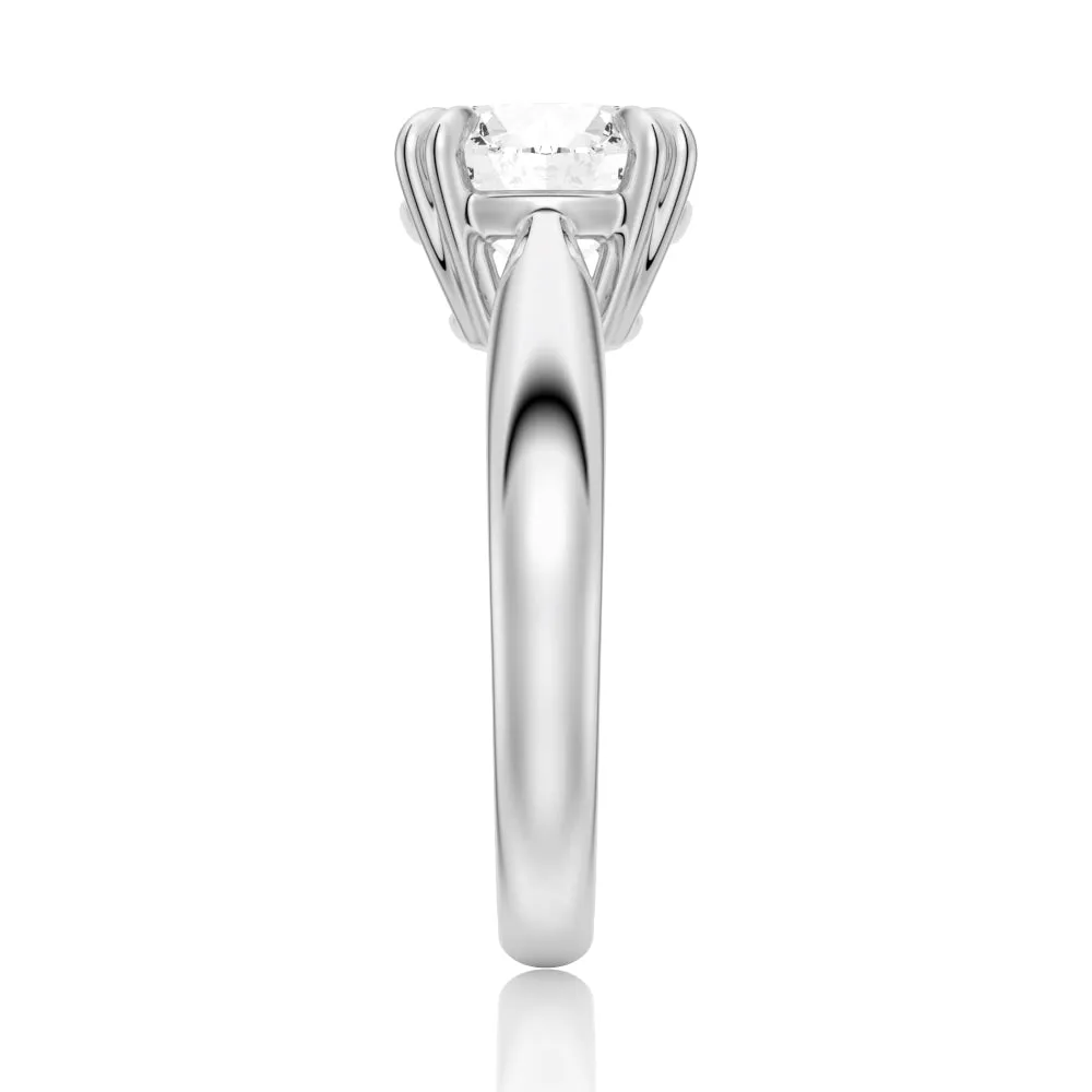 Round-Cut Solitaire Moissanite Engagement Ring sold by MSBLUE Jewelry product image thumbnail 3