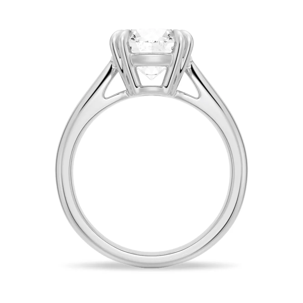 Round-Cut Solitaire Moissanite Engagement Ring sold by MSBLUE Jewelry product image thumbnail 4