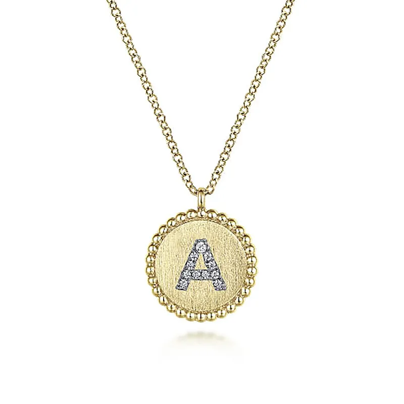 Initial A Medallion Necklace sold by MSBLUE Jewelry product image thumbnail 2