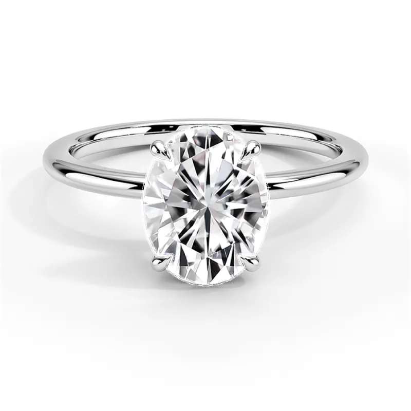 Classic Four-Prong Oval Cut Engagement Ring sold by MSBLUE Jewelry
