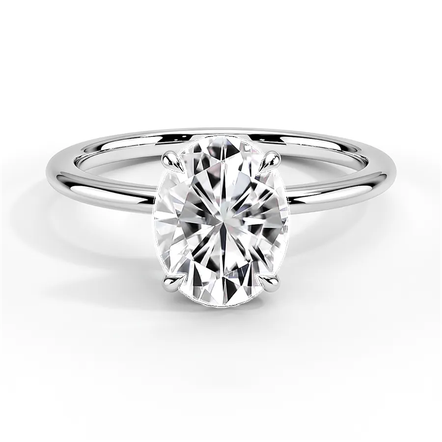 Classic Four-Prong Oval Cut Engagement Ring sold by MSBLUE Jewelry