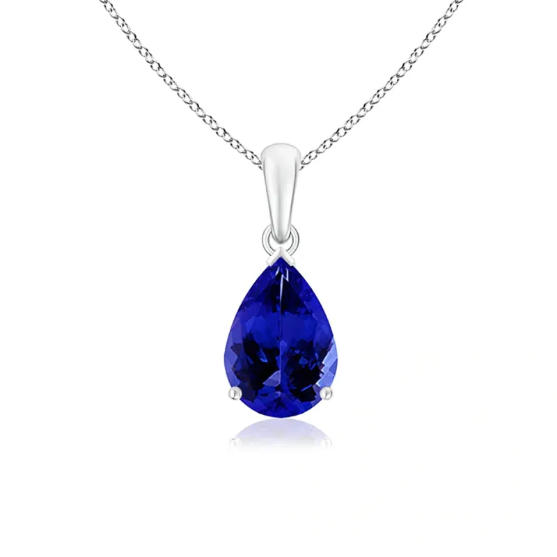 1 CT. Pear Shape Tanzanite Solitaire Pendant sold by MSBLUE Jewelry