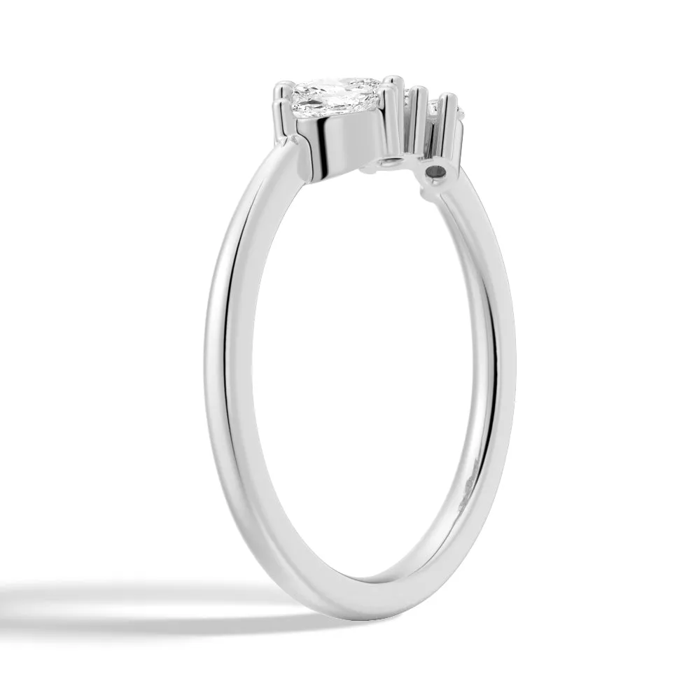 5 Stone Marquise Moissnite Anniversary Wedding Band sold by MSBLUE Jewelry product image thumbnail 5