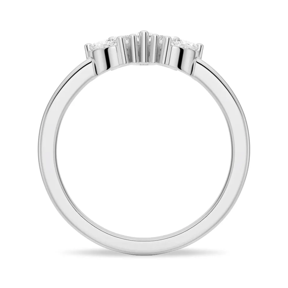 5 Stone Marquise Moissnite Anniversary Wedding Band sold by MSBLUE Jewelry product image thumbnail 4