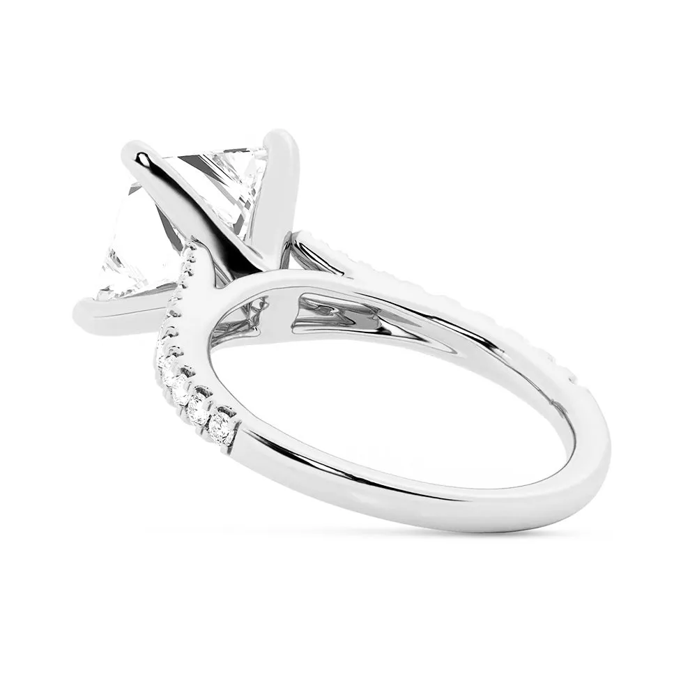 Princess Cut Split-Shank Engagement Ring sold by MSBLUE Jewelry product image thumbnail 5