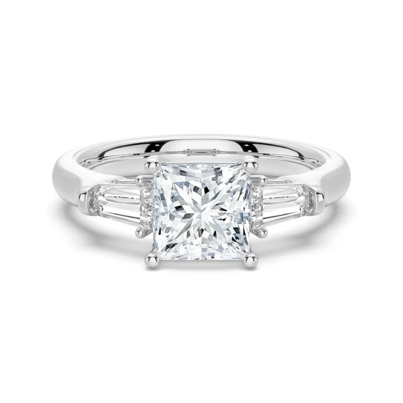 1.5 CT. Princess Cut Three Stone Engagement Ring sold by MSBLUE Jewelry