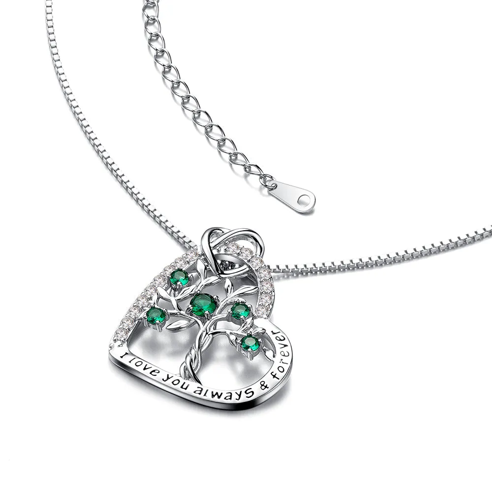 Heart of Life Family Tree Pendant with Emeralds sold by MSBLUE Jewelry product image thumbnail 2