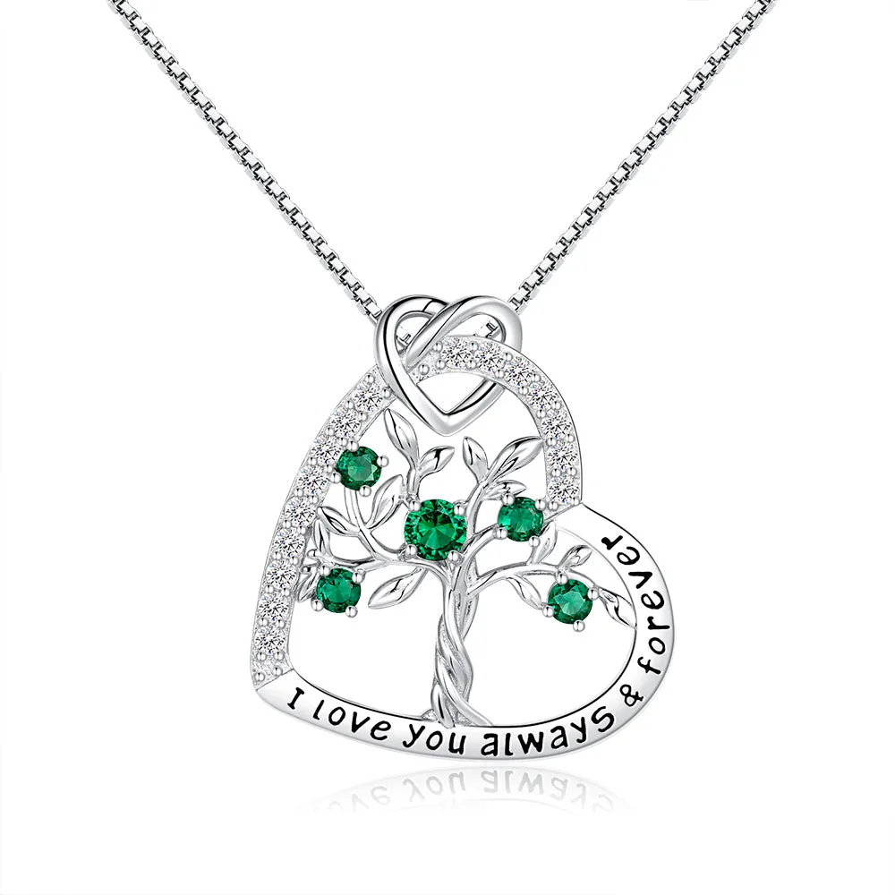 Heart of Life Family Tree Pendant with Emeralds sold by MSBLUE Jewelry