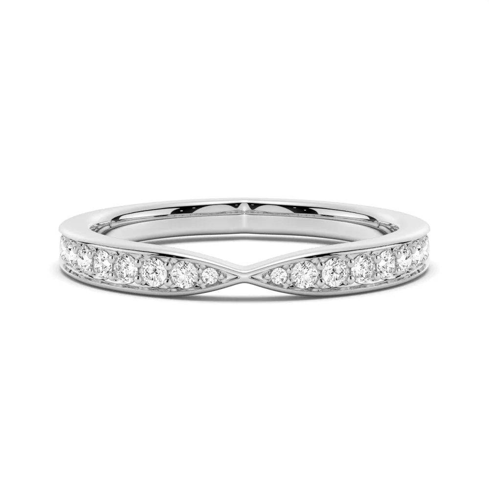 Petite Infinity Pave Moissanite Wedding Band sold by MSBLUE Jewelry
