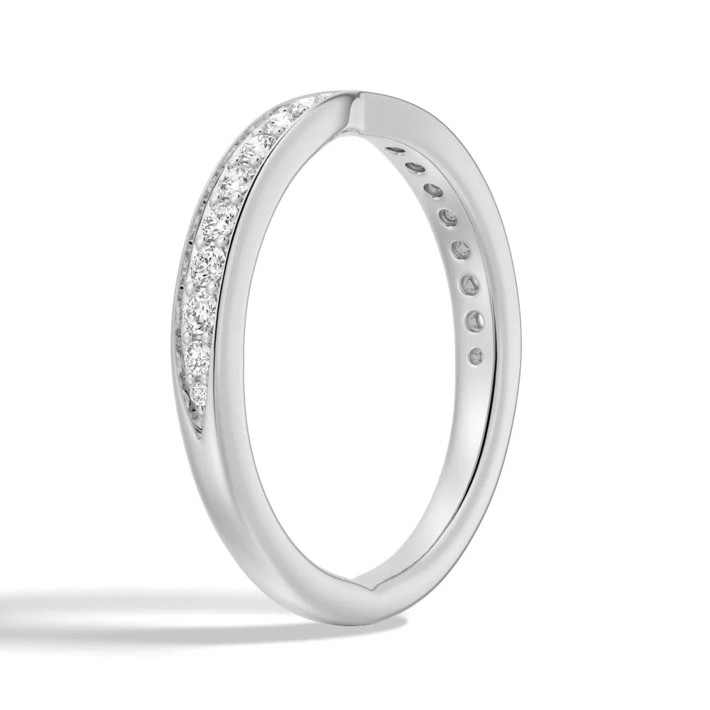 Petite Infinity Pave Moissanite Wedding Band sold by MSBLUE Jewelry product image thumbnail 2