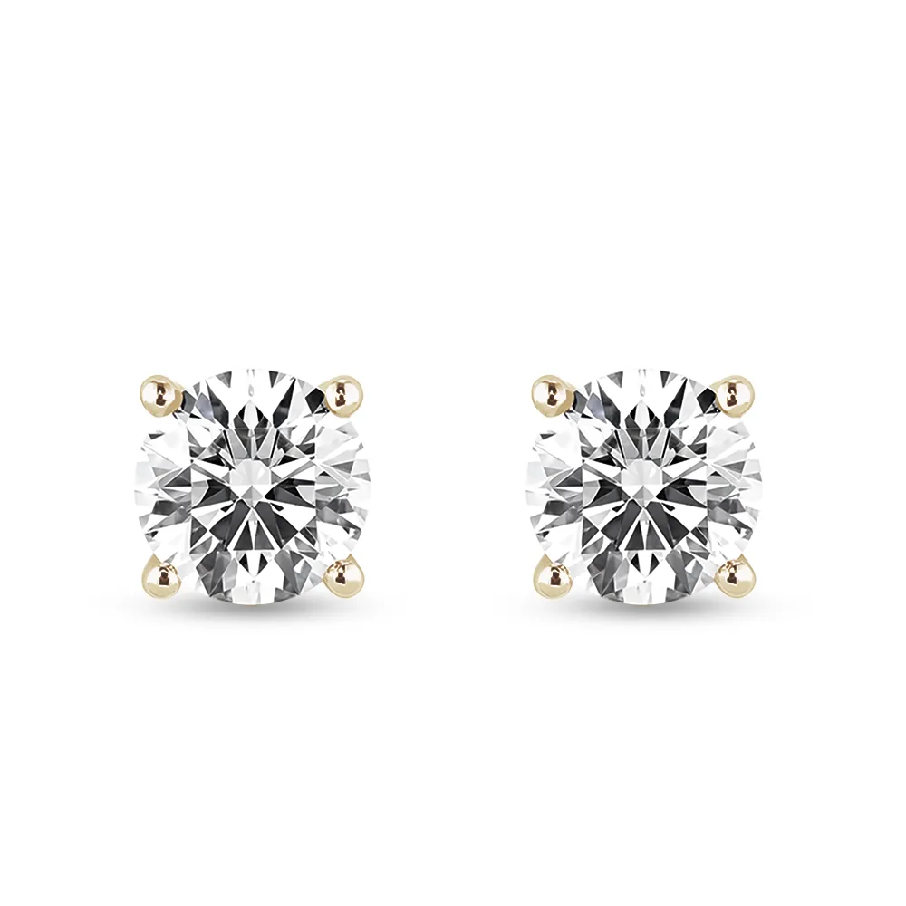 2ctw Round Brilliant 4 Prong Solitaire Stud Earrings sold by MSBLUE Jewelry product image thumbnail 2