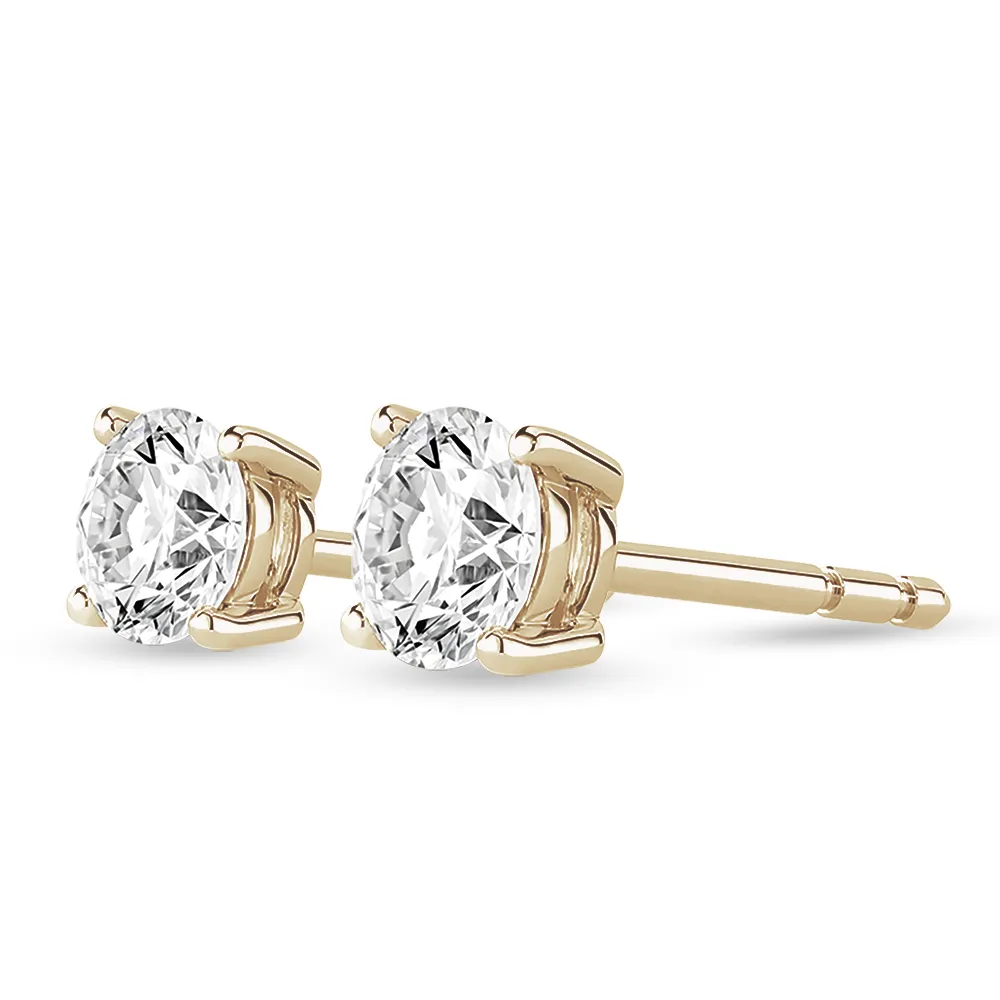 2ctw Round Brilliant 4 Prong Solitaire Stud Earrings sold by MSBLUE Jewelry product image thumbnail 5
