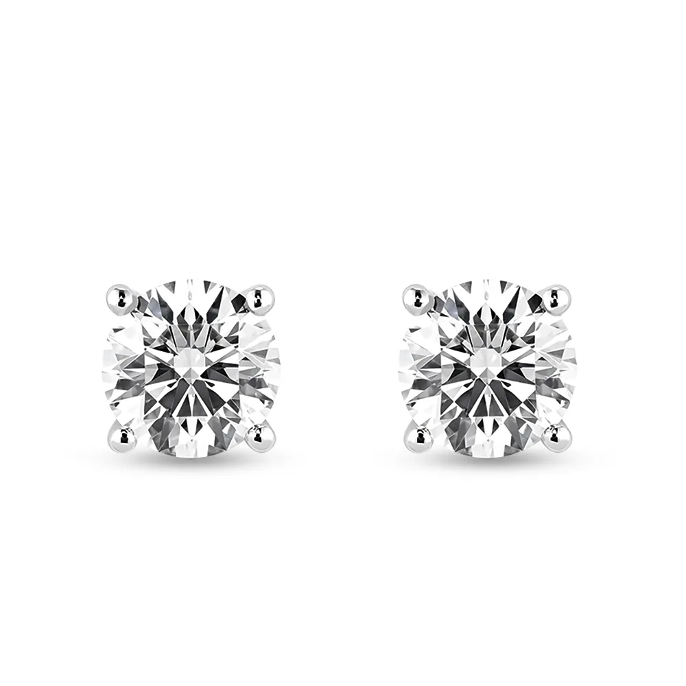 2ctw Round Brilliant 4 Prong Solitaire Stud Earrings sold by MSBLUE Jewelry