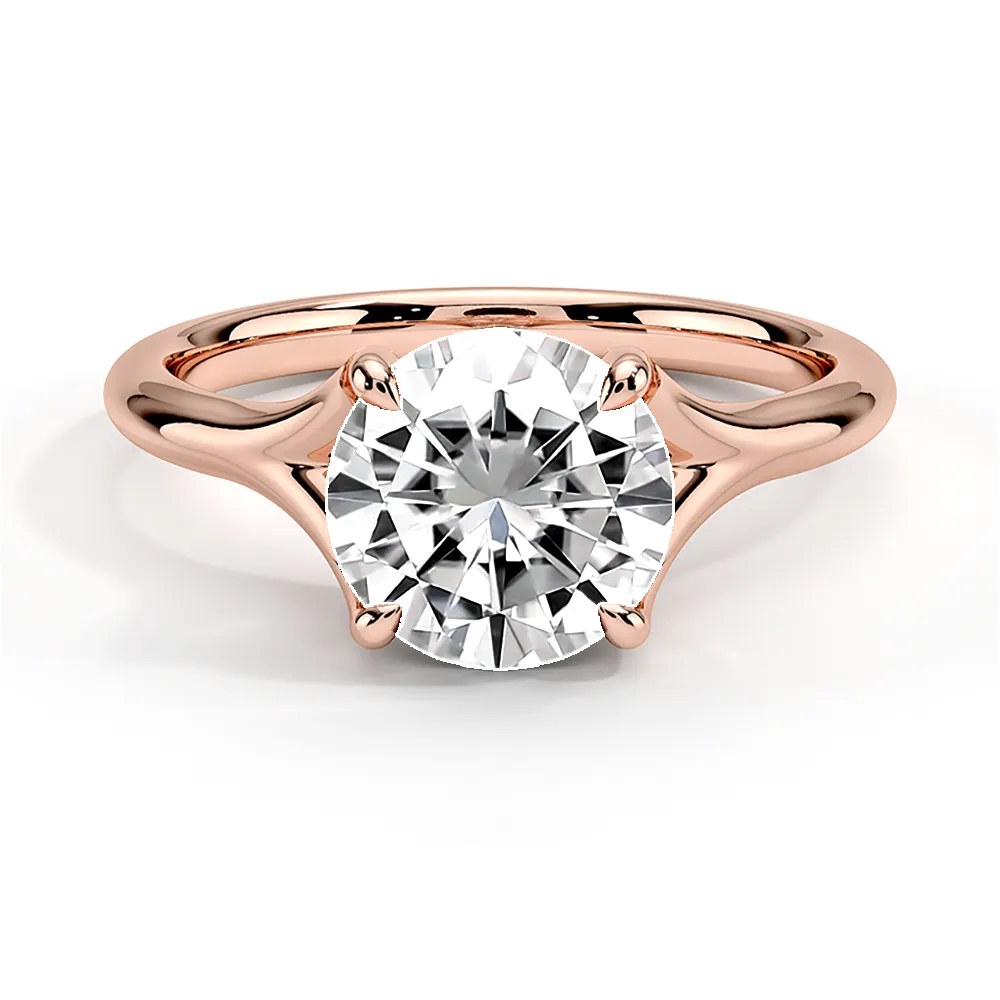 Split Shank Solitaire Round Cut Engagement Ring sold by MSBLUE Jewelry product image thumbnail 3