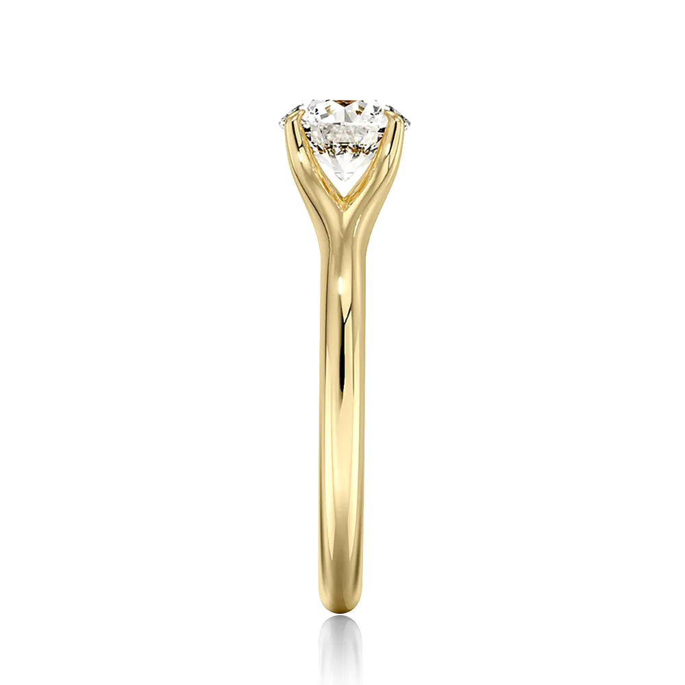 Split Shank Solitaire Round Cut Engagement Ring sold by MSBLUE Jewelry product image thumbnail 5