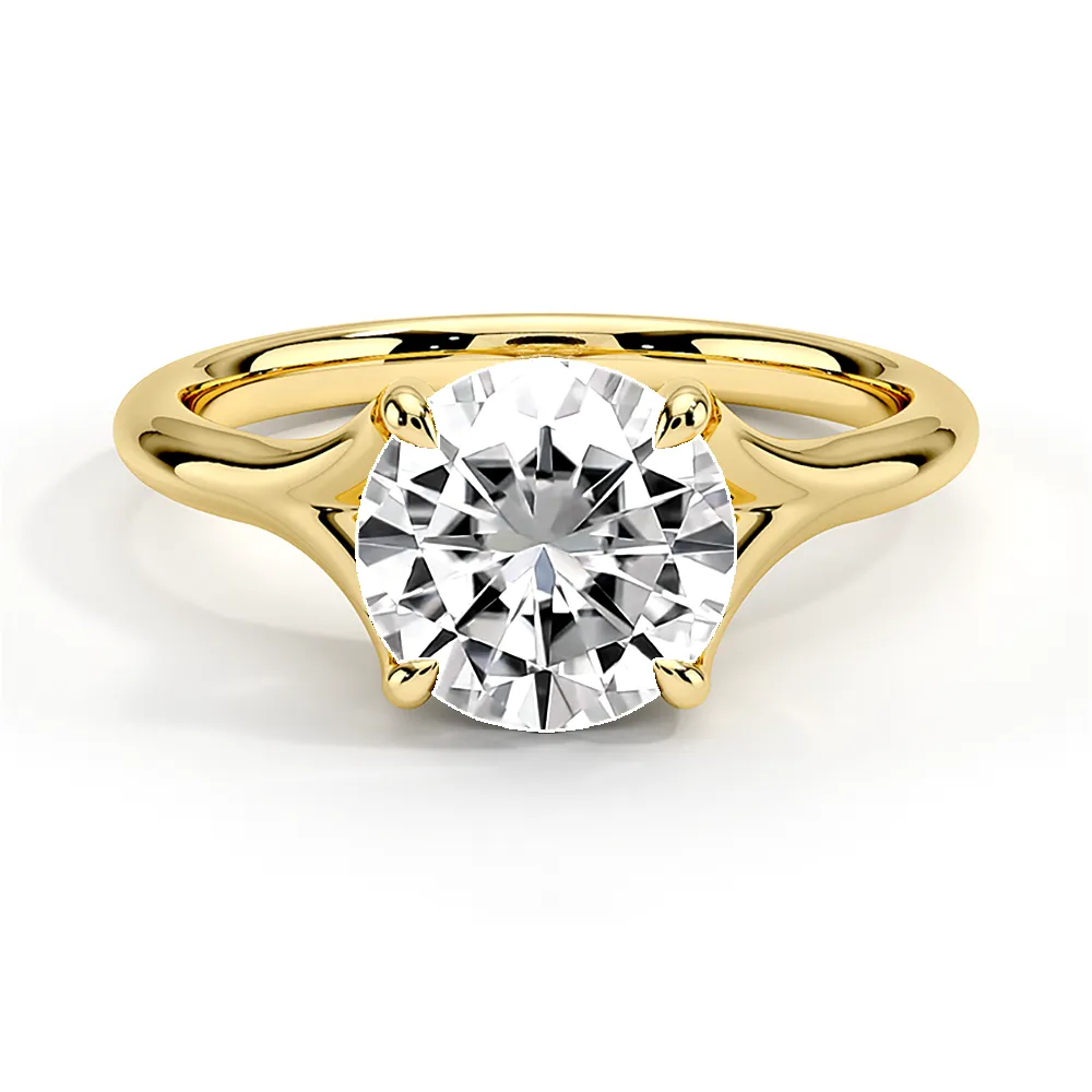 Split Shank Solitaire Round Cut Engagement Ring sold by MSBLUE Jewelry product image thumbnail 2