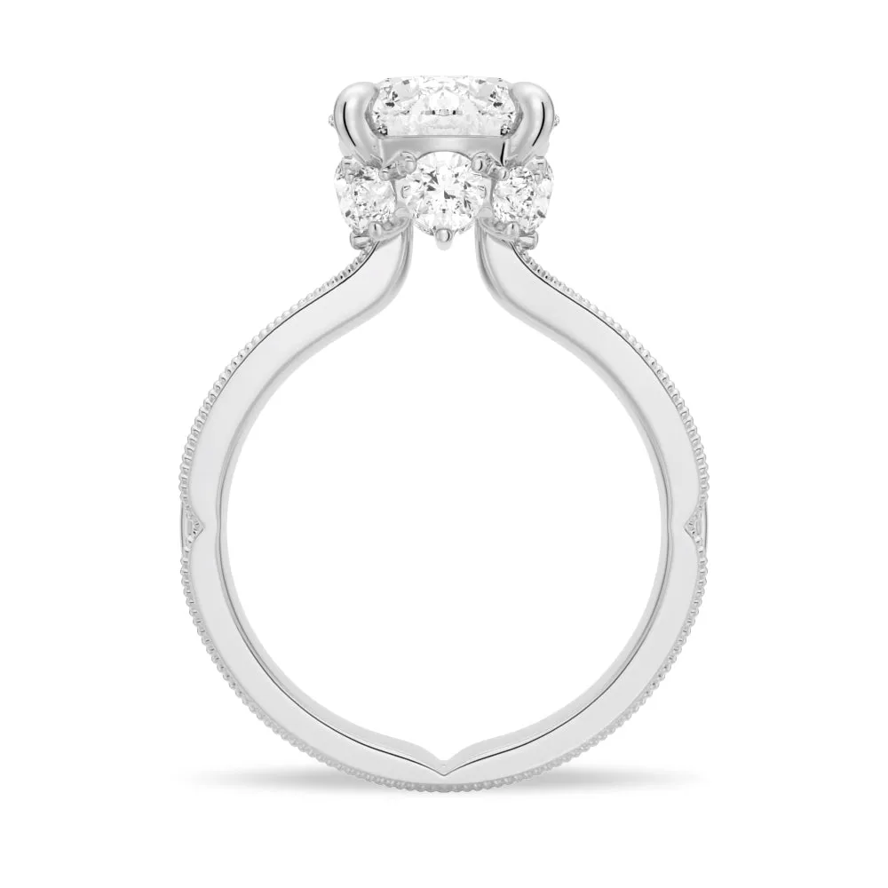 1.5 CT. Accented Round Moissanite Engagement Ring With Hidden Halo sold by MSBLUE Jewelry product image thumbnail 2