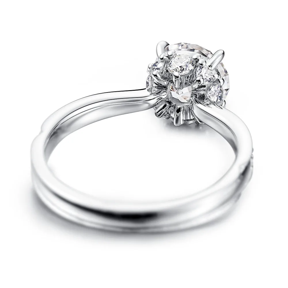 1.5 CT. Accented Round Moissanite Engagement Ring With Hidden Halo sold by MSBLUE Jewelry product image thumbnail 5