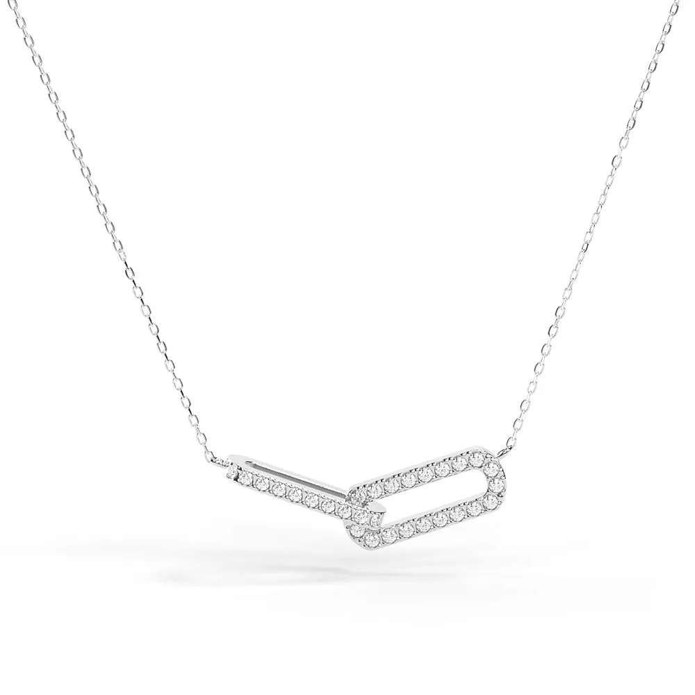 Pavé Diamond Infinity Interlinked Necklace sold by MSBLUE Jewelry product image thumbnail 2