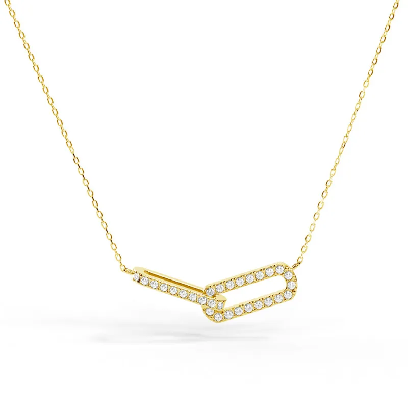 Pavé Diamond Infinity Interlinked Necklace sold by MSBLUE Jewelry