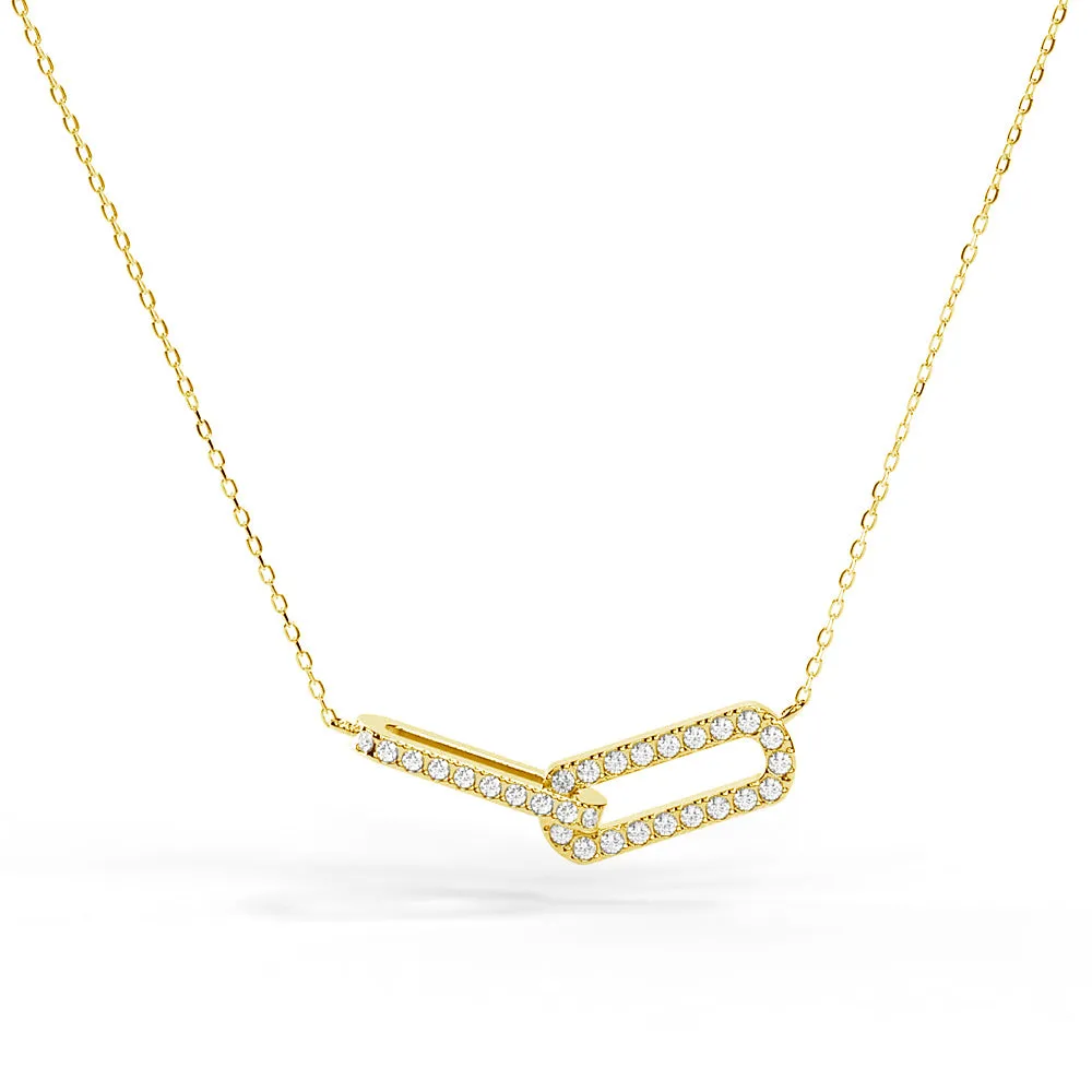 Pavé Diamond Infinity Interlinked Necklace sold by MSBLUE Jewelry