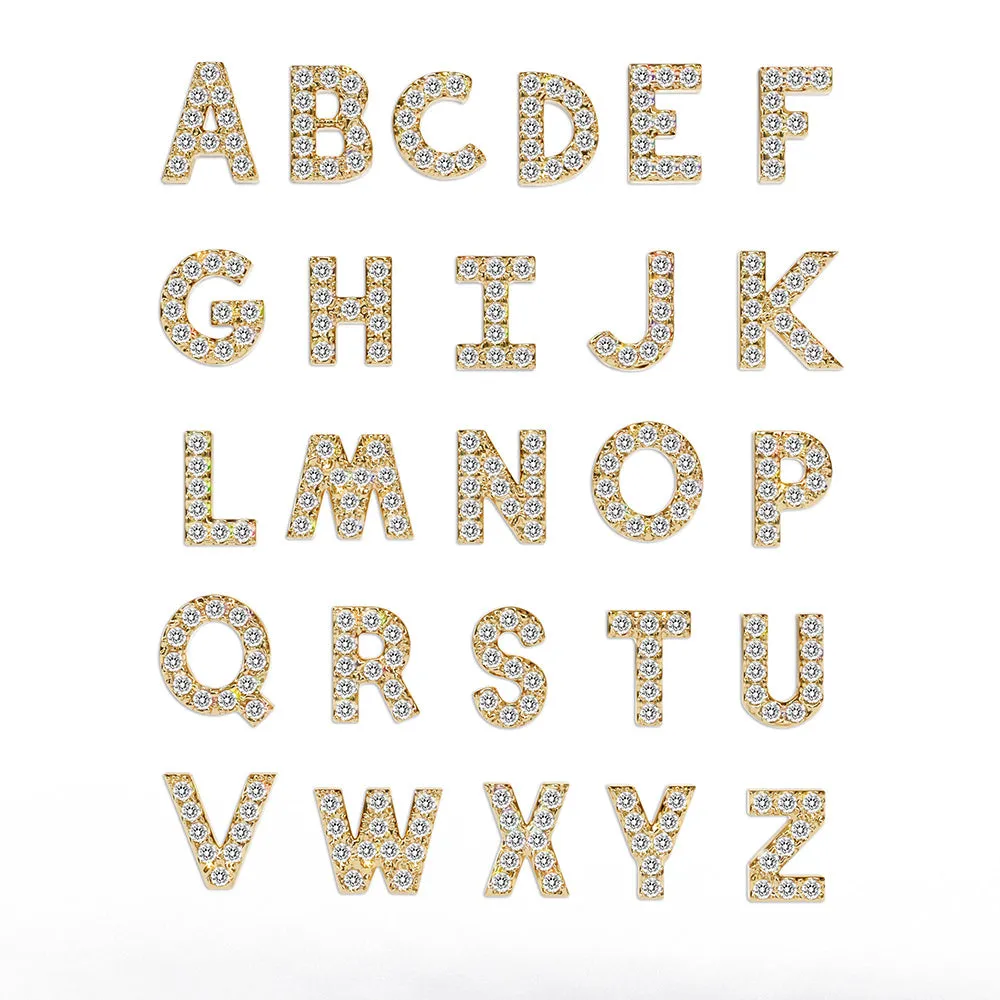 Classic Pavé Initial F Pendant Necklace sold by MSBLUE Jewelry product image thumbnail 3