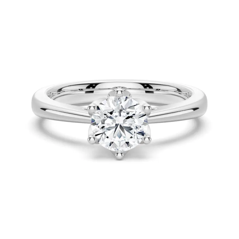 1 CT. Classic Six - Prong Moissanite Engagement Ring sold by MSBLUE Jewelry