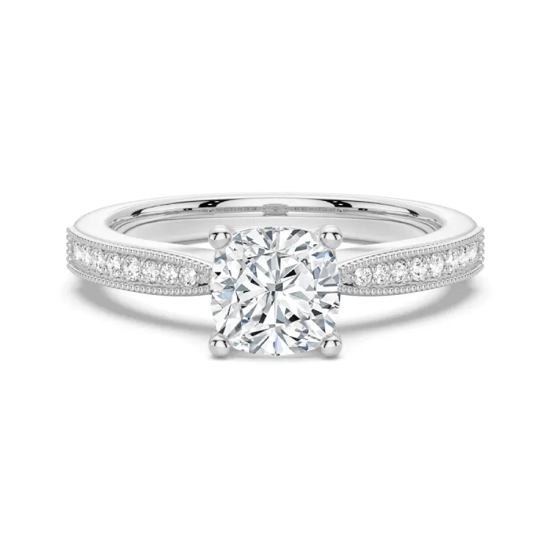 1.5 CT. Pavé Moissanite Diamond Engagement Ring sold by MSBLUE Jewelry