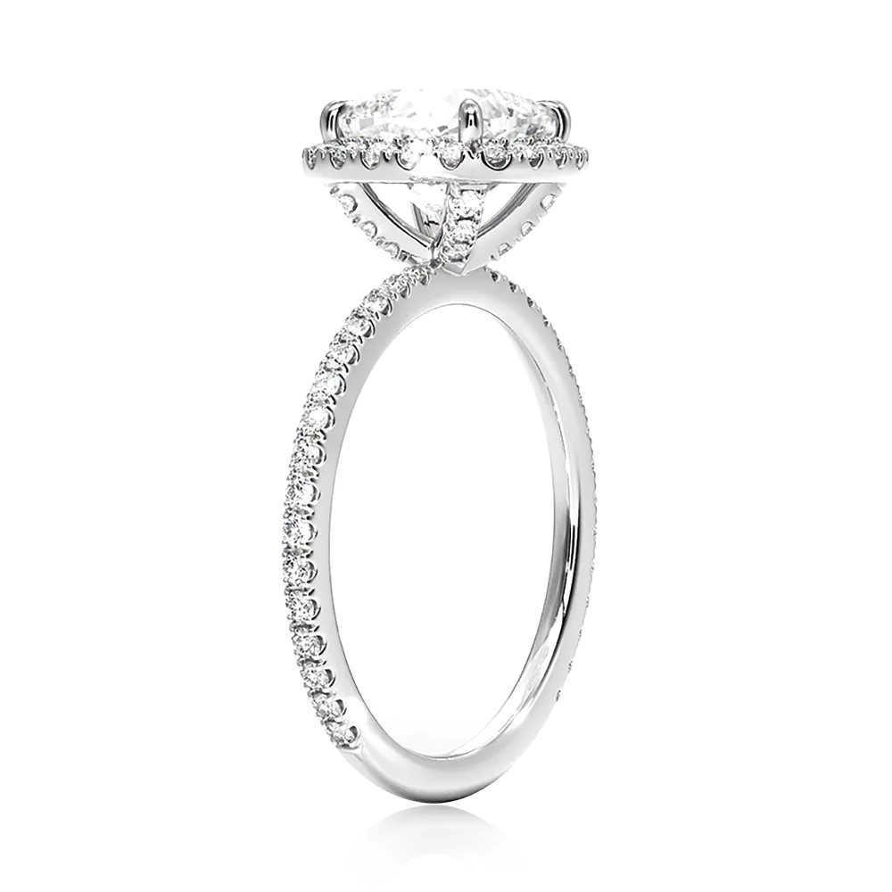 Prong Halo Cushion Cut Engagement Ring sold by MSBLUE Jewelry product image thumbnail 5