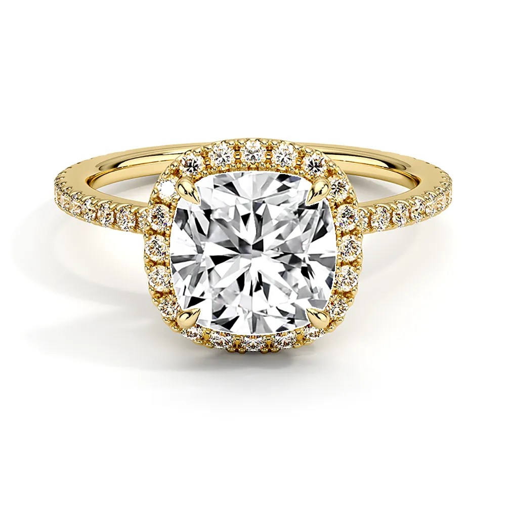 Prong Halo Cushion Cut Engagement Ring sold by MSBLUE Jewelry product image thumbnail 2