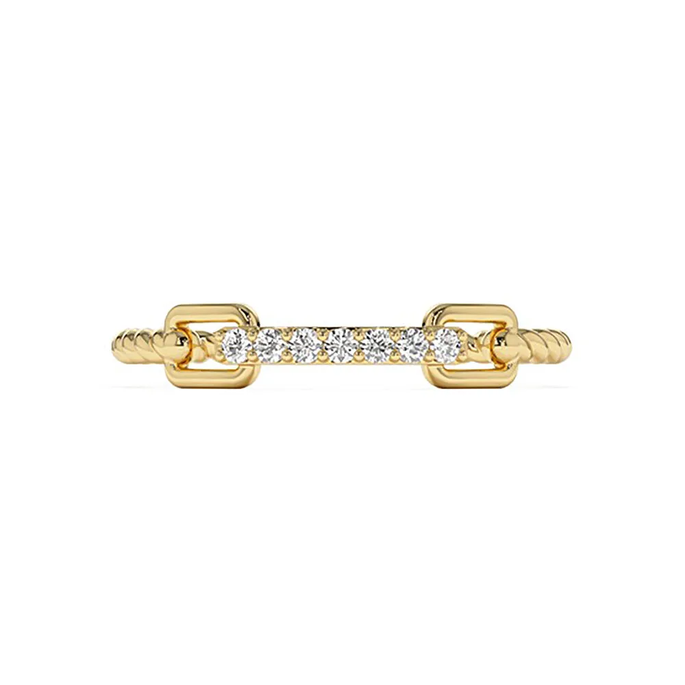 Micro Pavé Diamonds Rope Stacking Ring sold by MSBLUE Jewelry product image thumbnail 4