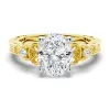 Vintage Celtic Knots Design Oval Moissanite Engagement Ring sold by MSBLUE Jewelry