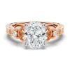 Vintage Celtic Knots Design Oval Moissanite Engagement Ring sold by MSBLUE Jewelry