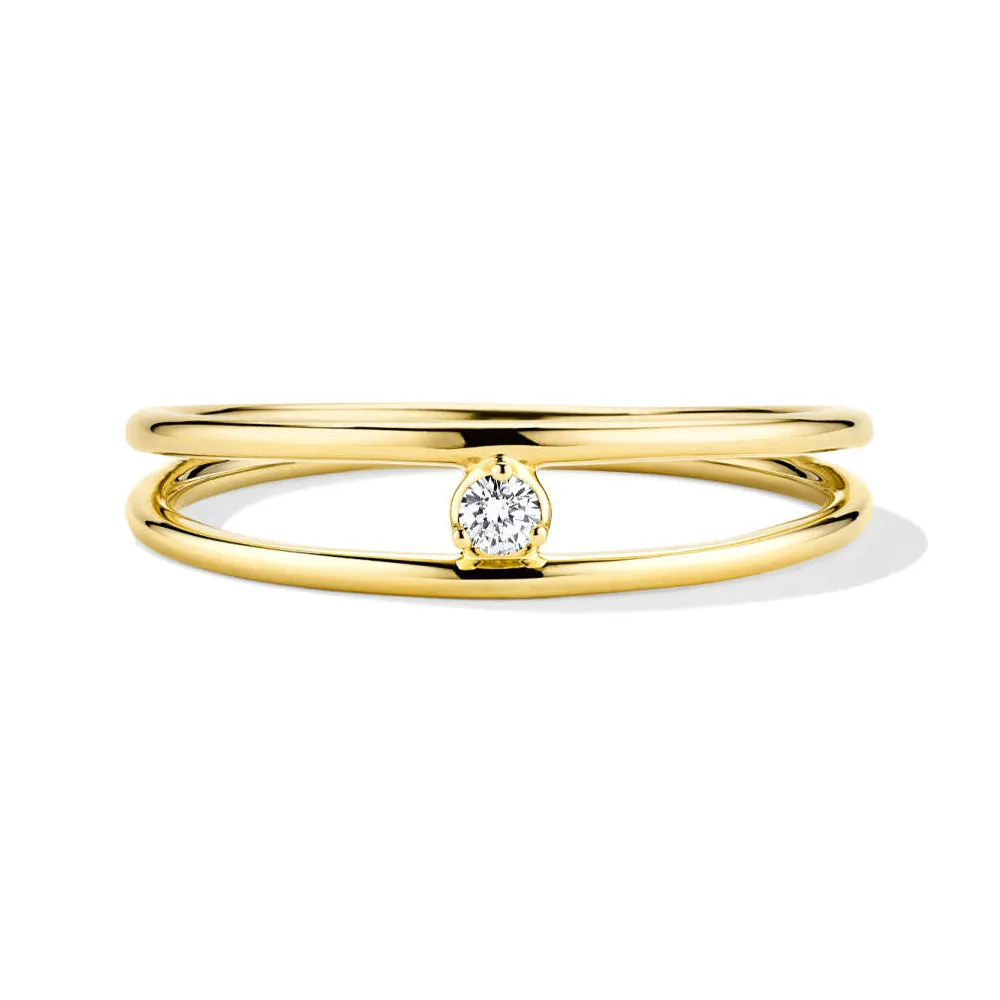 Lab Grown Diamond Double Stacker Band sold by MSBLUE Jewelry