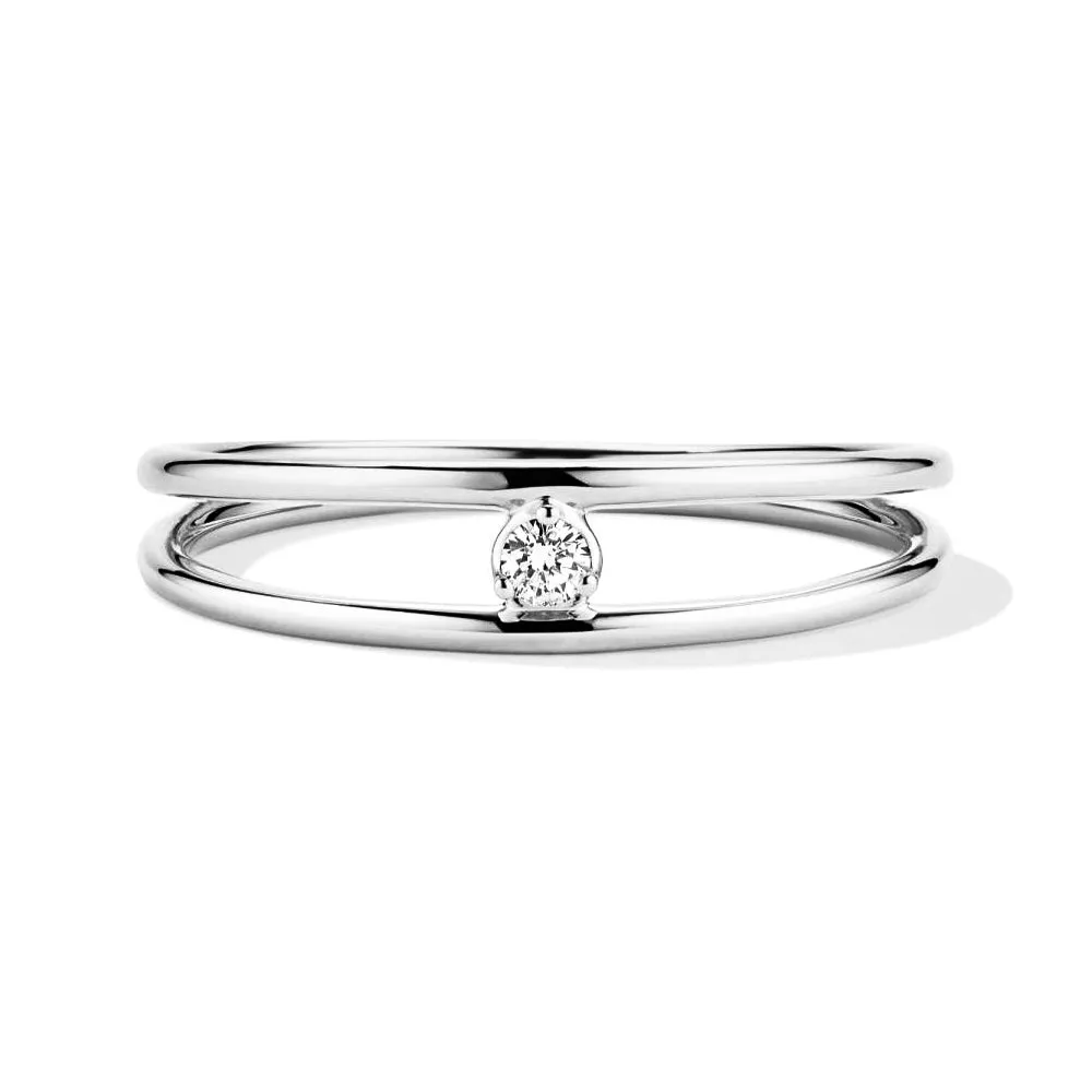 Lab Grown Diamond Double Stacker Band sold by MSBLUE Jewelry product image thumbnail 2