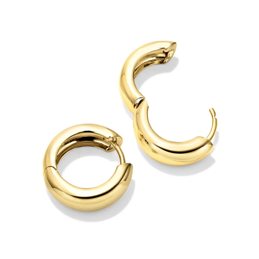 Chunky Medium Hoop Earrings sold by MSBLUE Jewelry product image thumbnail 3
