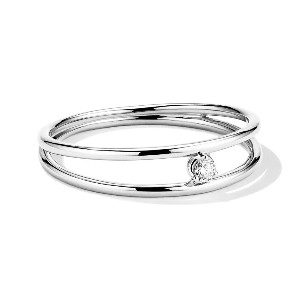 Lab Grown Diamond Double Stacker Band sold by MSBLUE Jewelry product image thumbnail 4