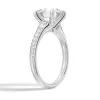 Vintage Round Cut Moissanite Engagement Ring With Graduated Band sold by MSBLUE Jewelry
