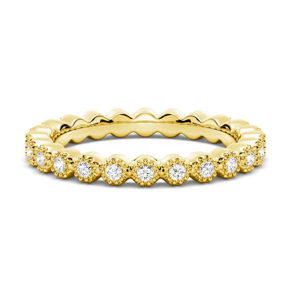 Bezel Set Moissanite Eternity Ring sold by MSBLUE Jewelry product image thumbnail 2