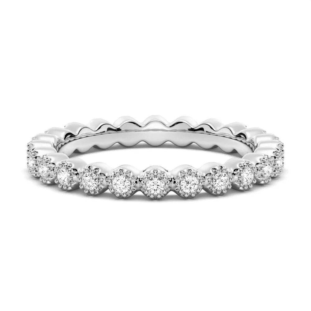 Bezel Set Moissanite Eternity Ring sold by MSBLUE Jewelry