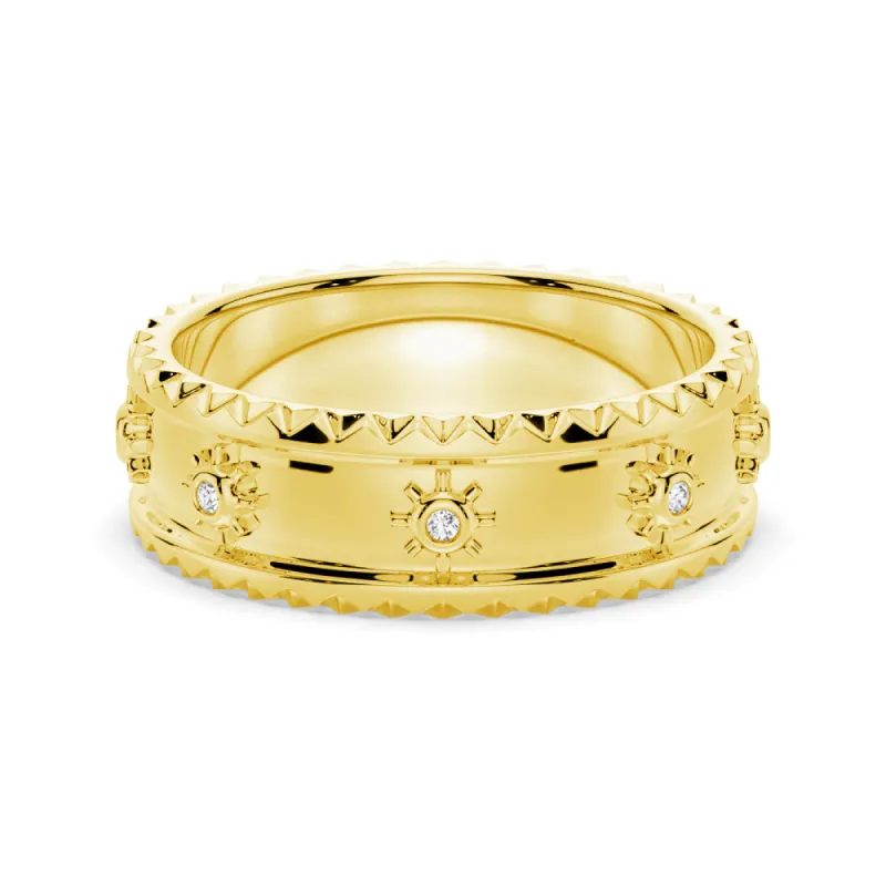 Modern Sunshine Round Cut Moissanite Fashion Ring sold by MSBLUE Jewelry